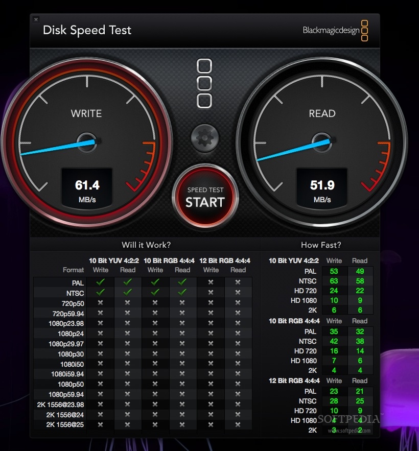 blackmagic design speed test mac